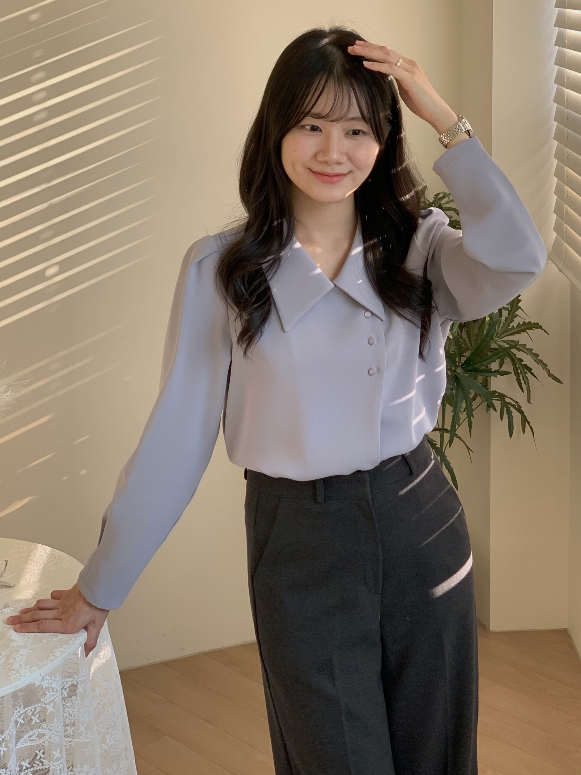 That's mine高端斜釦襯衫(長袖)