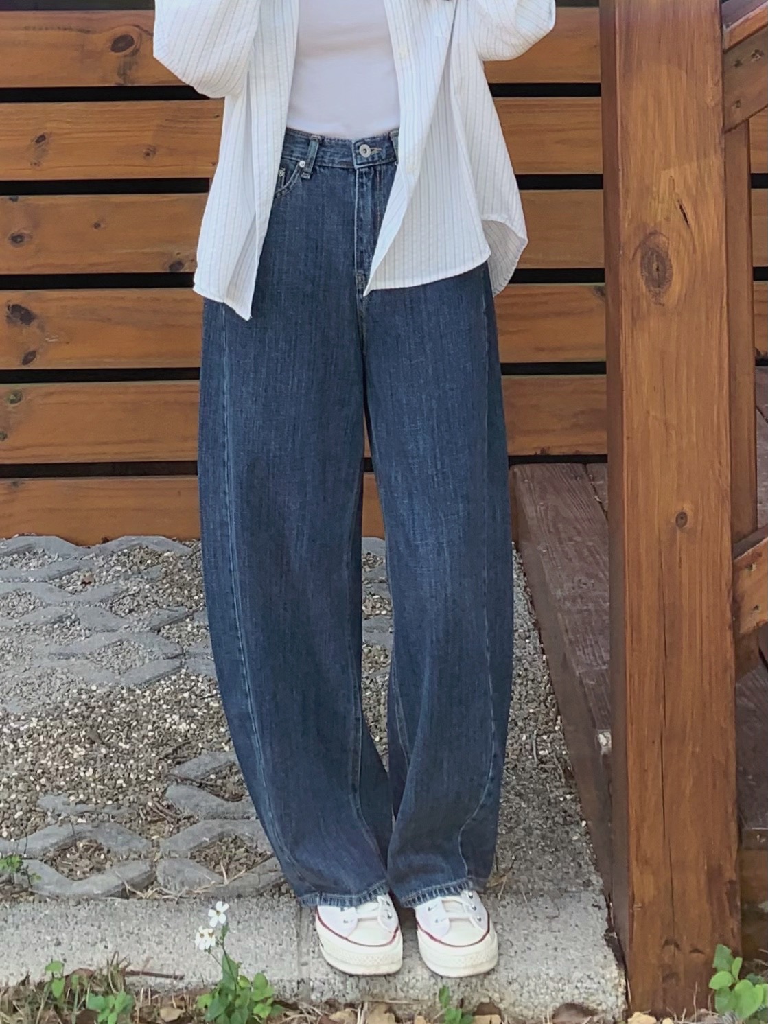 YKK繭型弧度立體牛仔褲