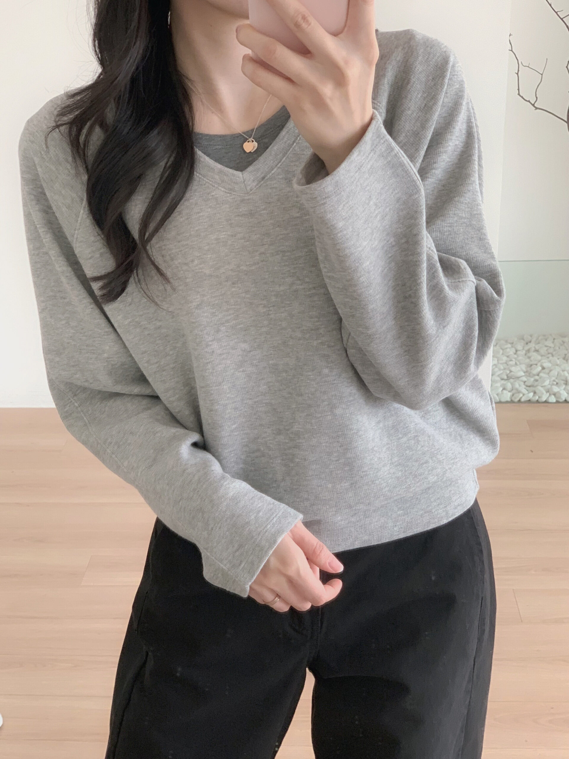 特殊剪裁V領日常上衣